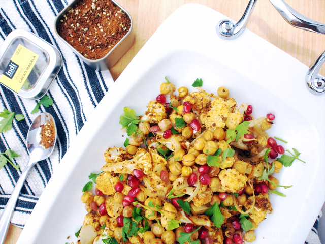 cauliflower made with a cacao rub, a spice to consider adding to your pantry